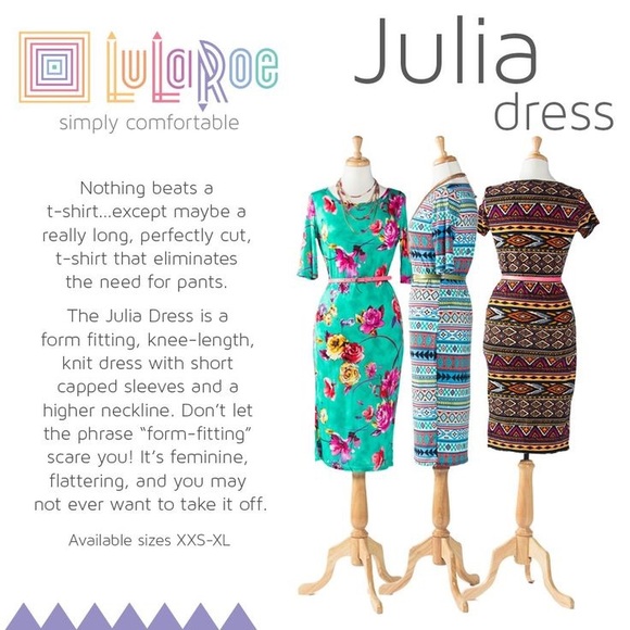 LuLaRoe Julia Form Fitted Dress - Picture 2 of 2